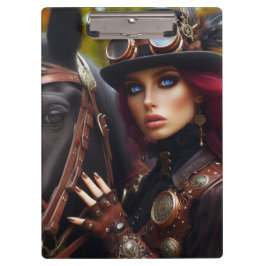 Steampunk Viktorianisch Lady Dark Rider Klemmbrett