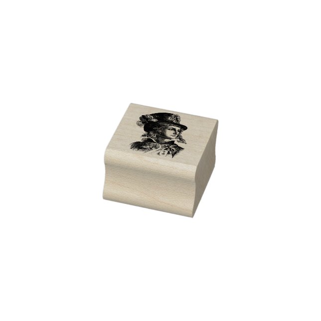 Steampunk Viktorianisch Man Top Hat Illustration R Gummistempel (Stempel)