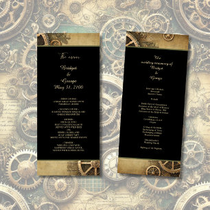 Steampunk viktorianische Zahnrad-Hochzeit Programm