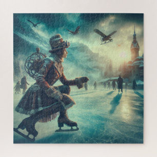 Steampunk viktorianischer Fantasy-Winter-Bote