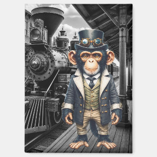 Steampunk viktorianischer Schimpanse Welt Reisende Magnet