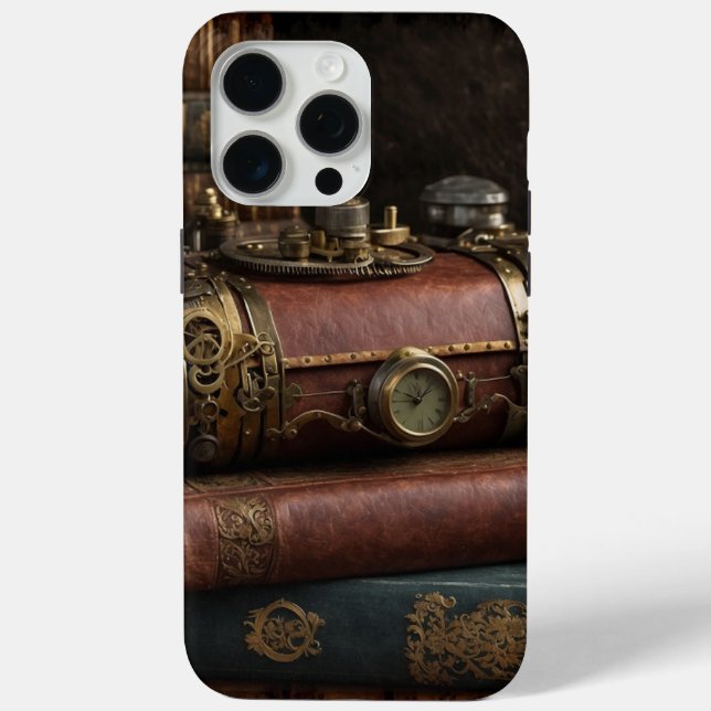 Steampunk Vintag Books Case-Mate iPhone Hülle (Rückseite)