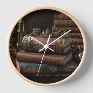 Steampunk Vintag Books Uhr