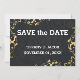 Steampunk Vintag Cogs Save the Date Einladung