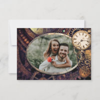 Steampunk Vintag Gears Foto Save the Date