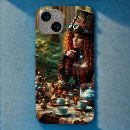 Steampunk Vintag Viktorianisch Lady Mad Hatter Case-Mate iPhone 14 Hülle
