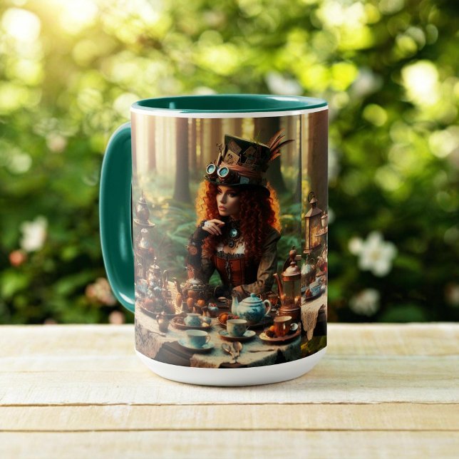 Steampunk Vintag Viktorianisch Lady Mad Hatter Tasse (Von Creator hochgeladen)