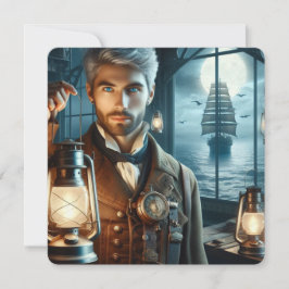 Steampunk Vintag Viktorianisch Lighthouse Keeper Einladung