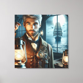 Steampunk Vintag Viktorianisch Lighthouse Keeper Leinwanddruck