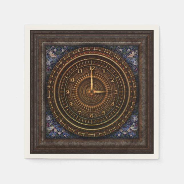 Steampunk-Vintage, altmodische Kupferklemme Serviette (Vorderseite)