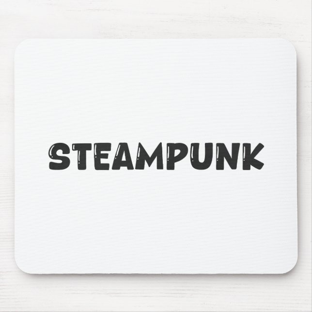 Steampunk Vintage Art – Typografie-Mauspad Mousepad (Vorne)