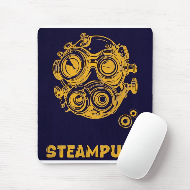 Steampunk Vintage Art V2 – Vertikales Mauspad (Mit Mouse)