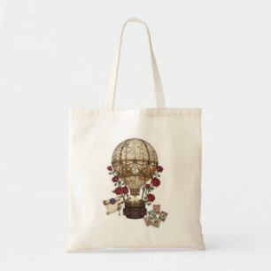 Steampunk-Vintage-Heißluftballon-Abenteuerdesign Tragetasche