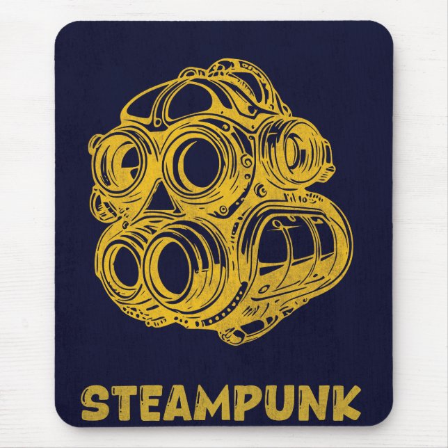 Steampunk Vintage Kunst – Vertikales Mauspad (Vorne)