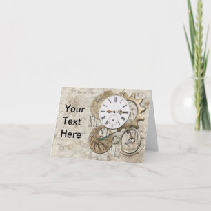 Steampunk Vintage leere Anmerkungs-Karte Karte