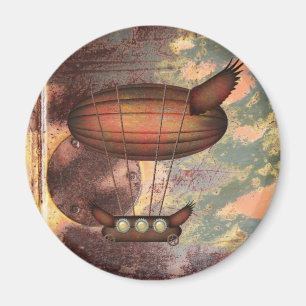 Steampunk-Vintage-Luftschiff-Magnet Magnet