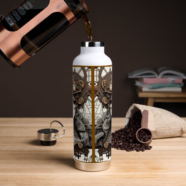 "Steampunk Vintage" Trinkflasche (Kaffee)