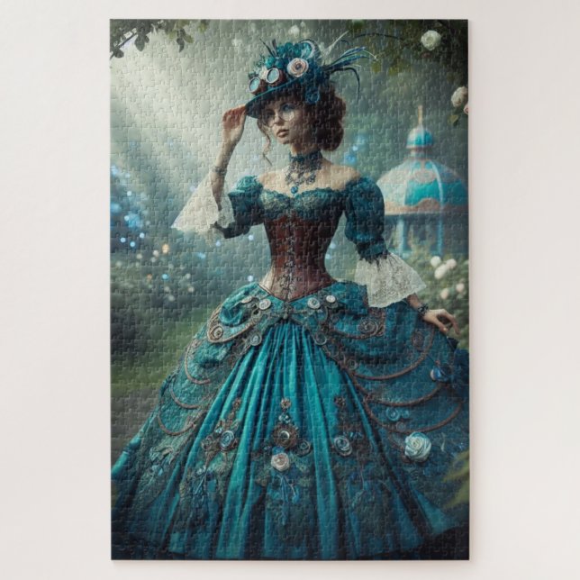Steampunk Vintage Victorian Garden Lady (Vertikal)