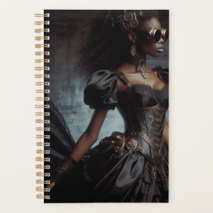 Steampunk Vintage Victorian Lady Black Raven
