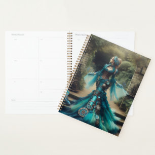 Steampunk Vintage Victorian Lady Turquoise Sirène
