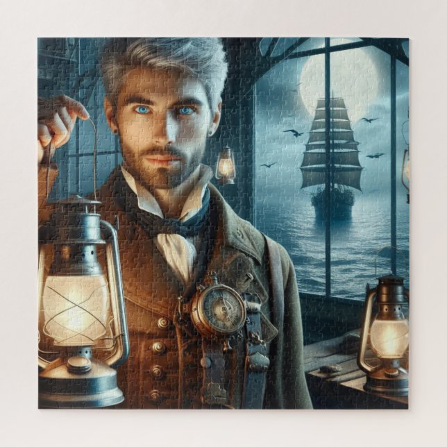 Steampunk-Vintage-Victorian-Leuchtturmwärter (Vertikal)