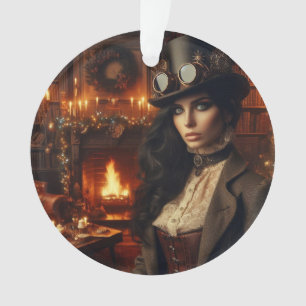 Steampunk Vintage-Victorianische Dame Weihnachten  Ornament