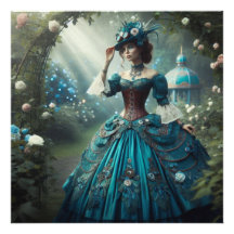 Steampunk Vintage viktorianische Gartendame