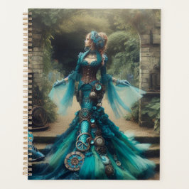 Steampunk Vintage Viktorianische Lady Aquamarin Me Planer