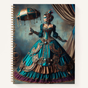 Steampunk Vintage Viktorianische Lady Circus Perfo Notizbuch