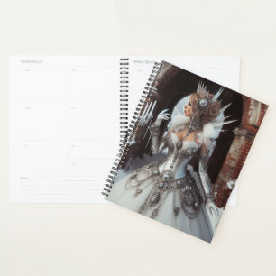 Steampunk Vintage Viktorianische Lady Ice Queen Planer