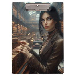Steampunk Vintage Viktorianische Lady Librarian Klemmbrett