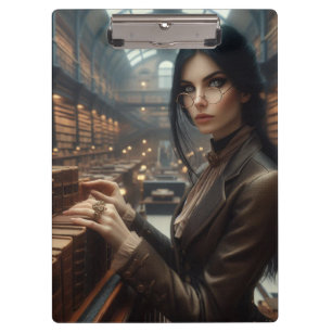 Steampunk Vintage Viktorianische Lady Librarian Klemmbrett