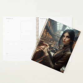 Steampunk Vintage Viktorianische Lady Librarian Planer
