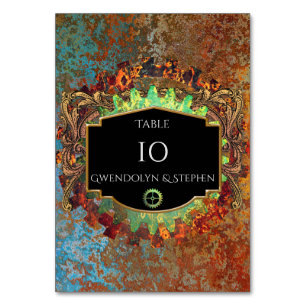 Steampunk Vintage Wedding Personalisiert Table Car Tischnummer