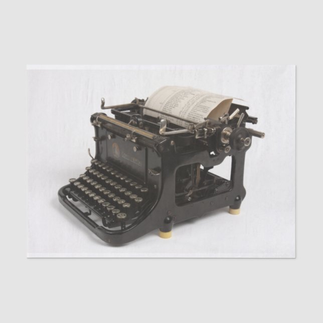 Steampunk Vintager Schreibmaschinenhandbuch Seidenpapier (Vorderseite)