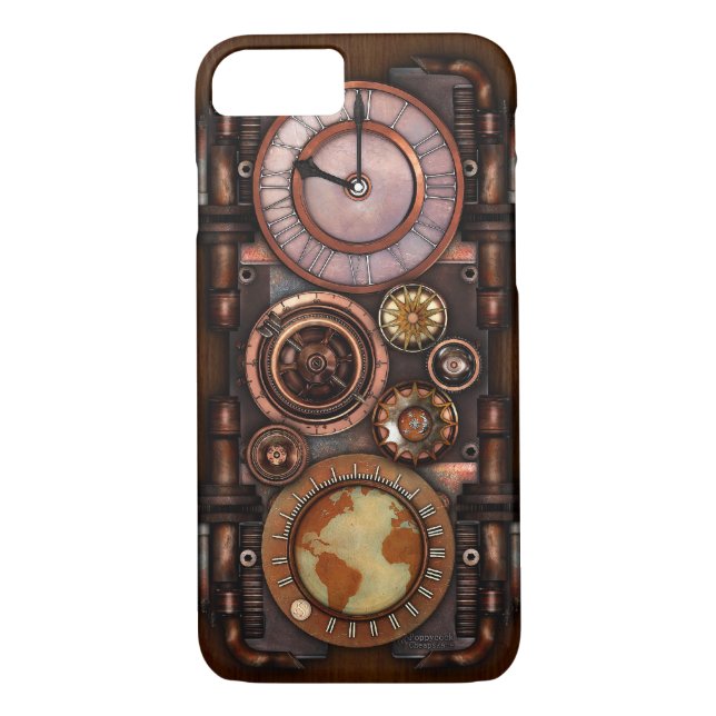 Steampunk Vintager Timepiece #1 Case-Mate iPhone Hülle (Rückseite)