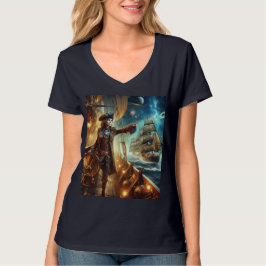 Steampunk Vintager Viktorianischer Ozeanraum T-Shirt