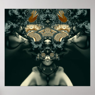 Steampunk Voodoo-Priesterin Poster