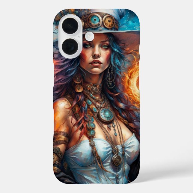 Steampunk Voodoo Queen 1 iPhone 16 Hülle (Rückseite)