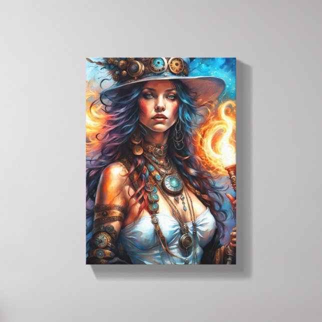 Steampunk Voodoo Queen 1 Leinwanddruck (Vorderseite)