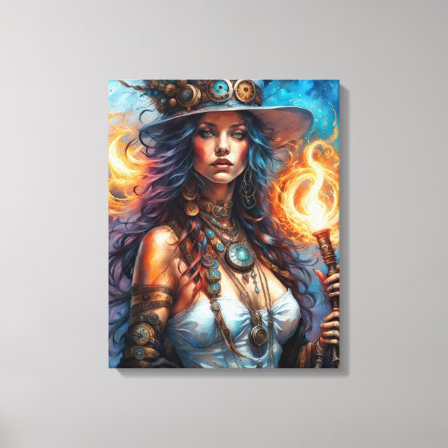 Steampunk Voodoo Queen 1 Leinwanddruck (Vorderseite)
