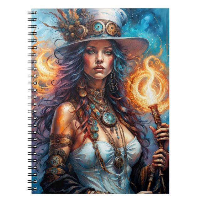 Steampunk Voodoo Queen 1 Notizblock (Vorderseite)