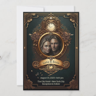 Steampunk Wedding Einladung