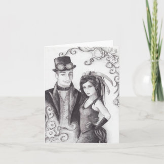 Steampunk Wedding - Notecard Karte