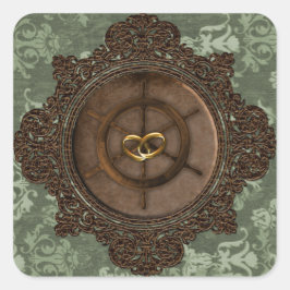 Steampunk Wedding Umschlag Aufkleber