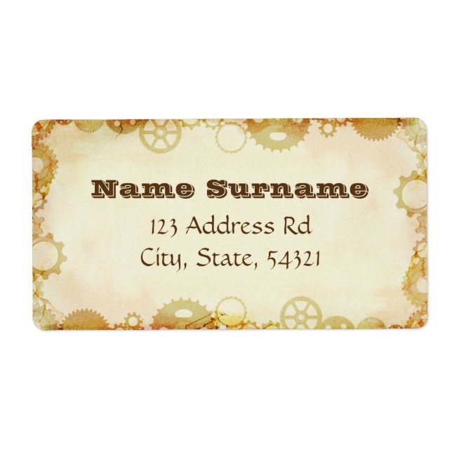 Steampunk Wedding, Versandaufkleber (Vorne)