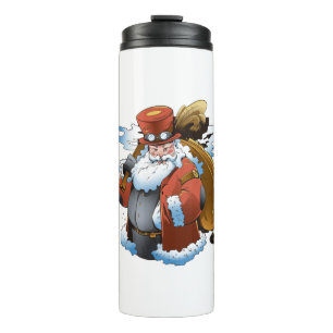 Steampunk-Weihnachtsmann im vintage Stil Thermosbecher