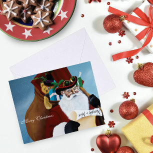 Steampunk-Weihnachtsmann viktorianische Weihnachts Karte