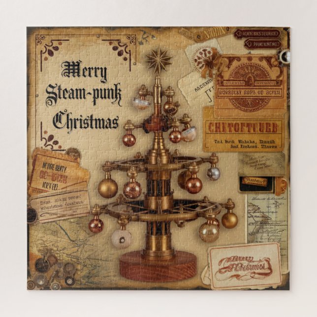 Steampunk-Weihnachtspuzzle (Vertikal)