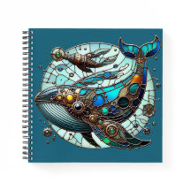 Steampunk Whale Spiral Notebook
